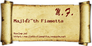Majláth Fiametta névjegykártya